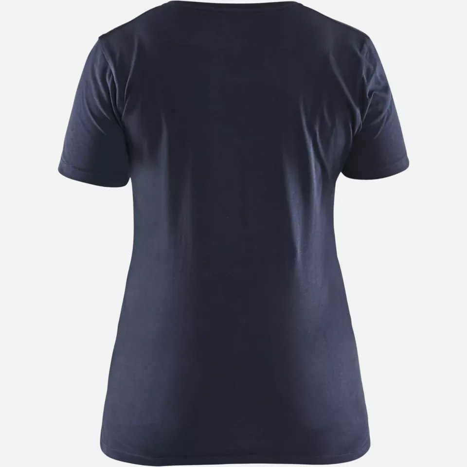 Blaklader 347910428633, Ladies T-Shirt, Dark Navy/Yellow, image 4, gallery thumbnail