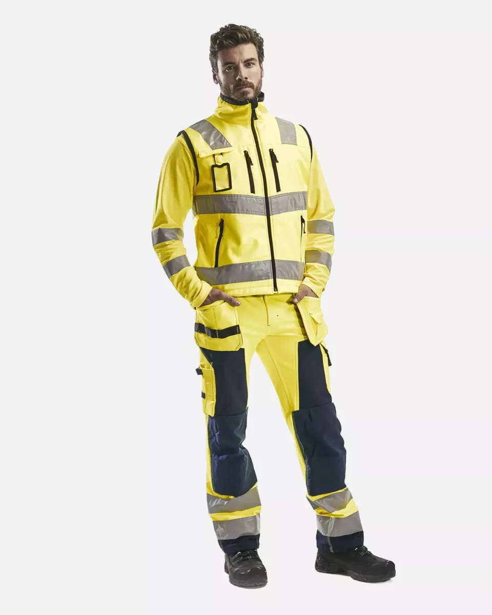 Blaklader 304925173300, High Vis Softshell Vest, Yellow, image 5, gallery thumbnail