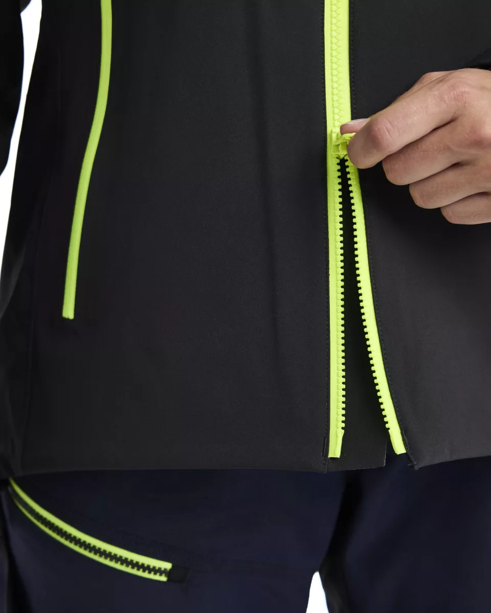 Blaklader 470819168633, Striker Ladies Stretch Shell Jacket, Dark Navy/High Vis Yellow, image 8, gallery thumbnail