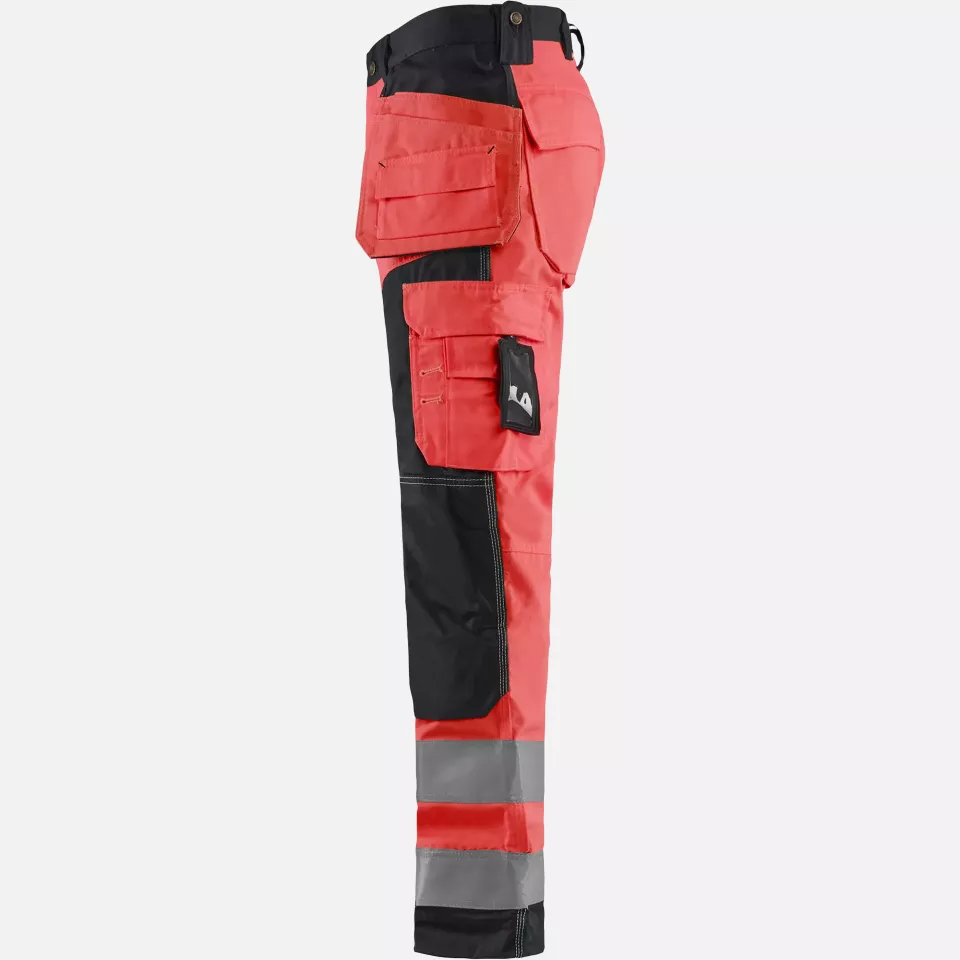 Blaklader 156818115599, High Vis Craftsman Work Trousers, Red/Black, image 3, gallery thumbnail