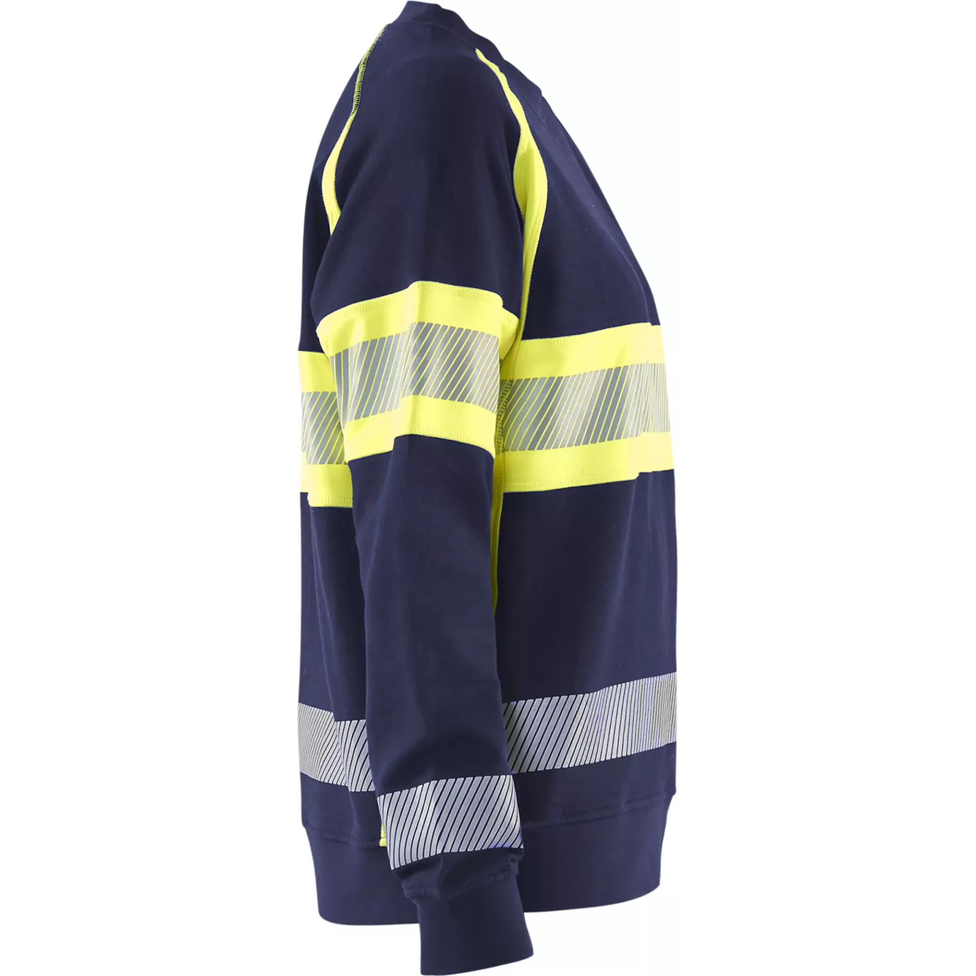 Blåkläder 340911588933, High Vis Ladies Sweatshirt, Navy Blue/ Yellow, image 2