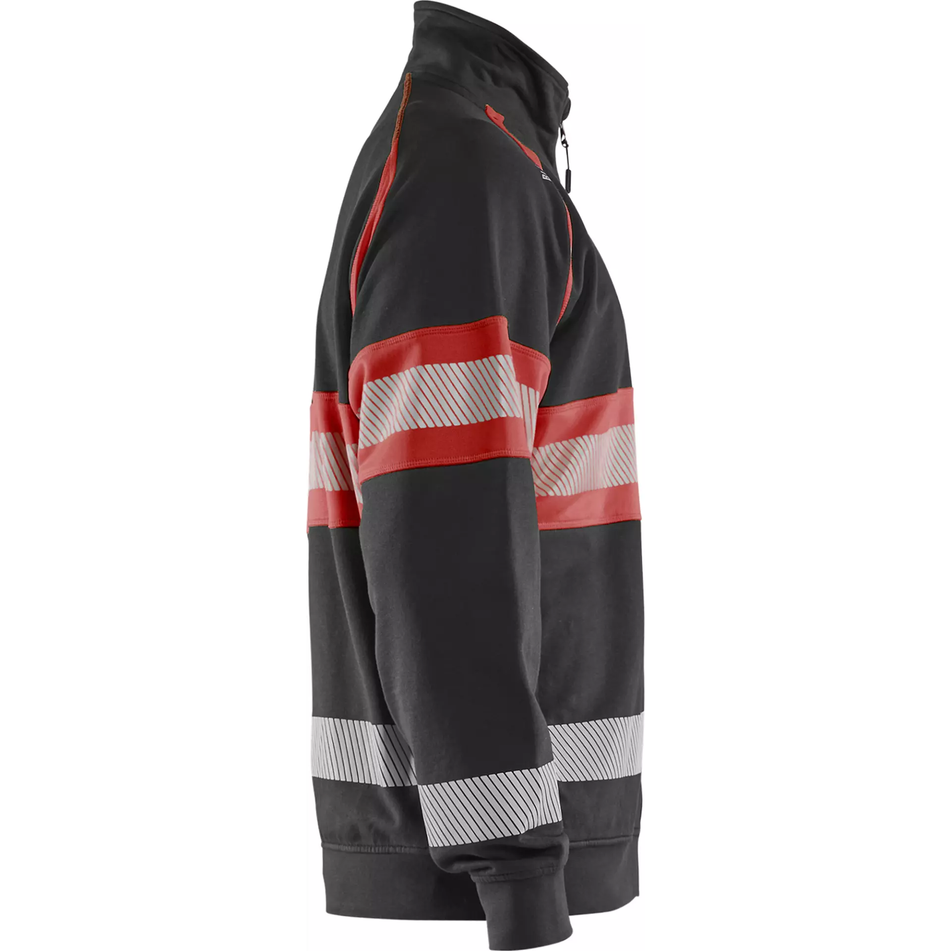 Blaklader 355111589955, High Vis Sweatjacke, Schwarz/High Vis Rot, image 2