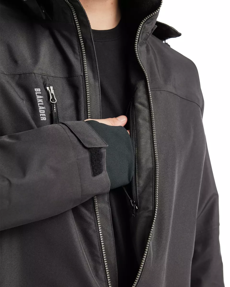 Blaklader 489019779899, Lined Lightweight Winter Jacket, Dark Grey/Black, image 8, gallery thumbnail