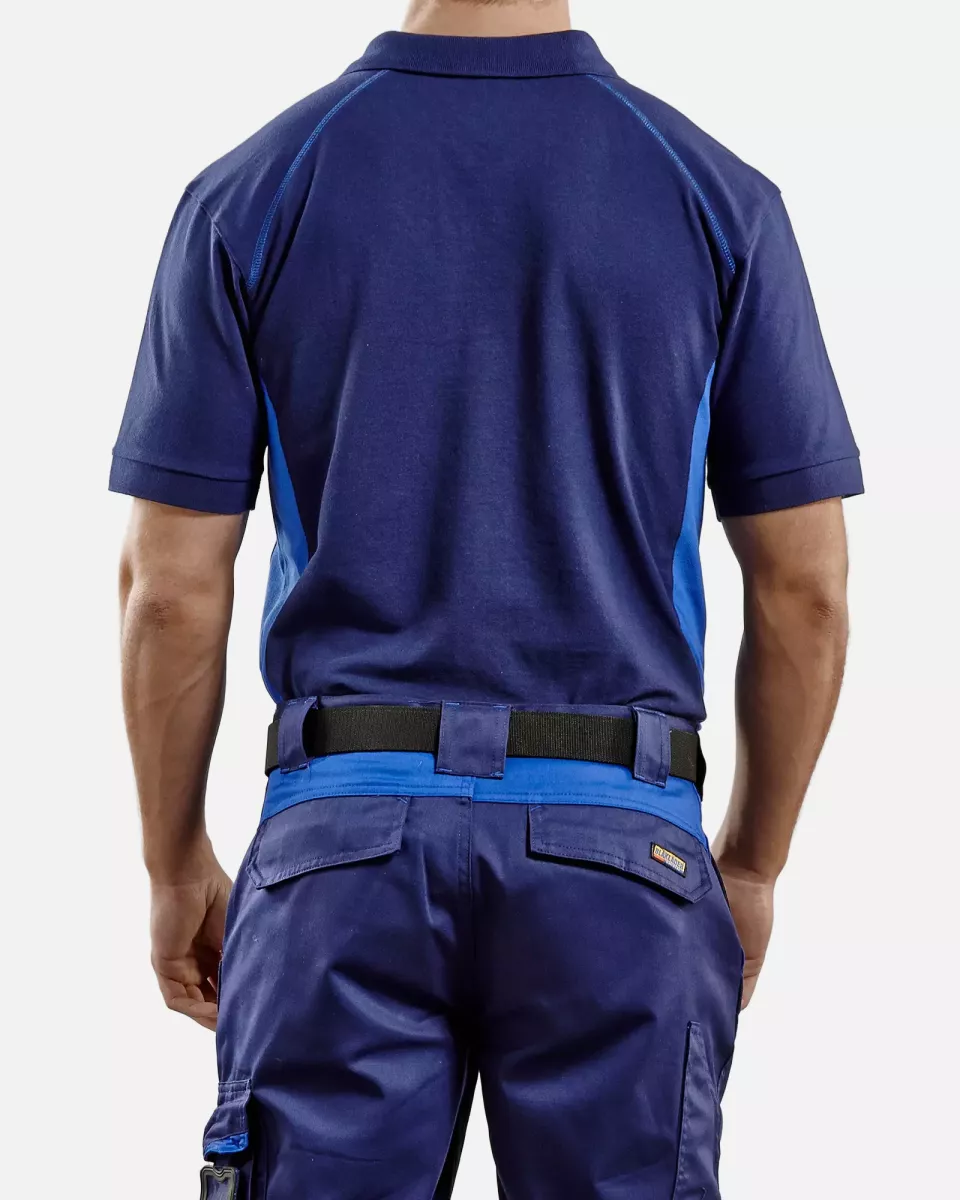 Blaklader 332410508985, Polo Shirt, Navy Blue/Royal Blue, image 6, gallery thumbnail