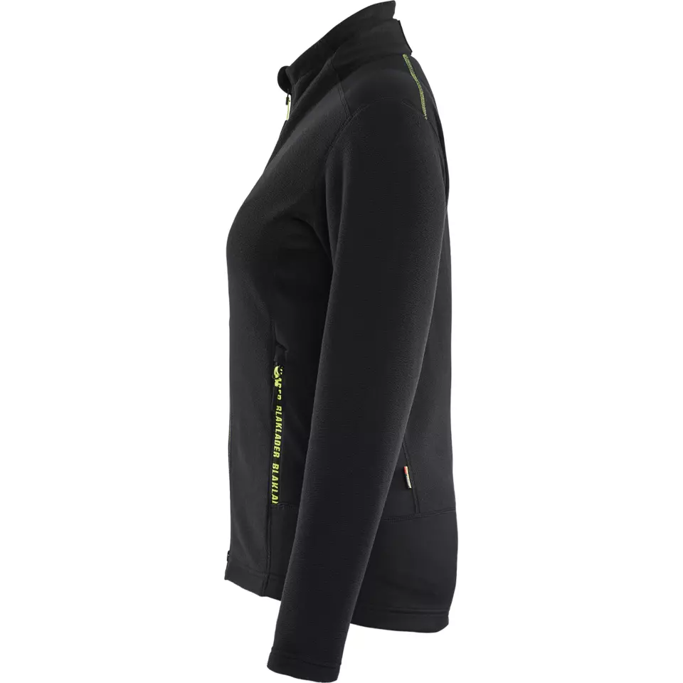 Blaklader 476610109933, Damen Microfleece-Jacke, Schwarz/Gelb, image 3, gallery thumbnail
