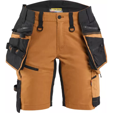 Blaklader STRIKER Ladies Stretch Craftsman Shorts, Rust/Black