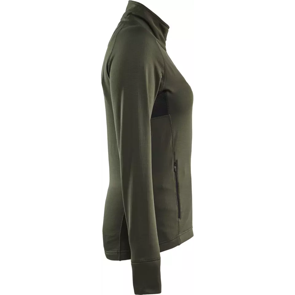 Blåkläder 474525394209, STRIKER Women's Fleece Jacket, Forest Green, image 2, gallery thumbnail