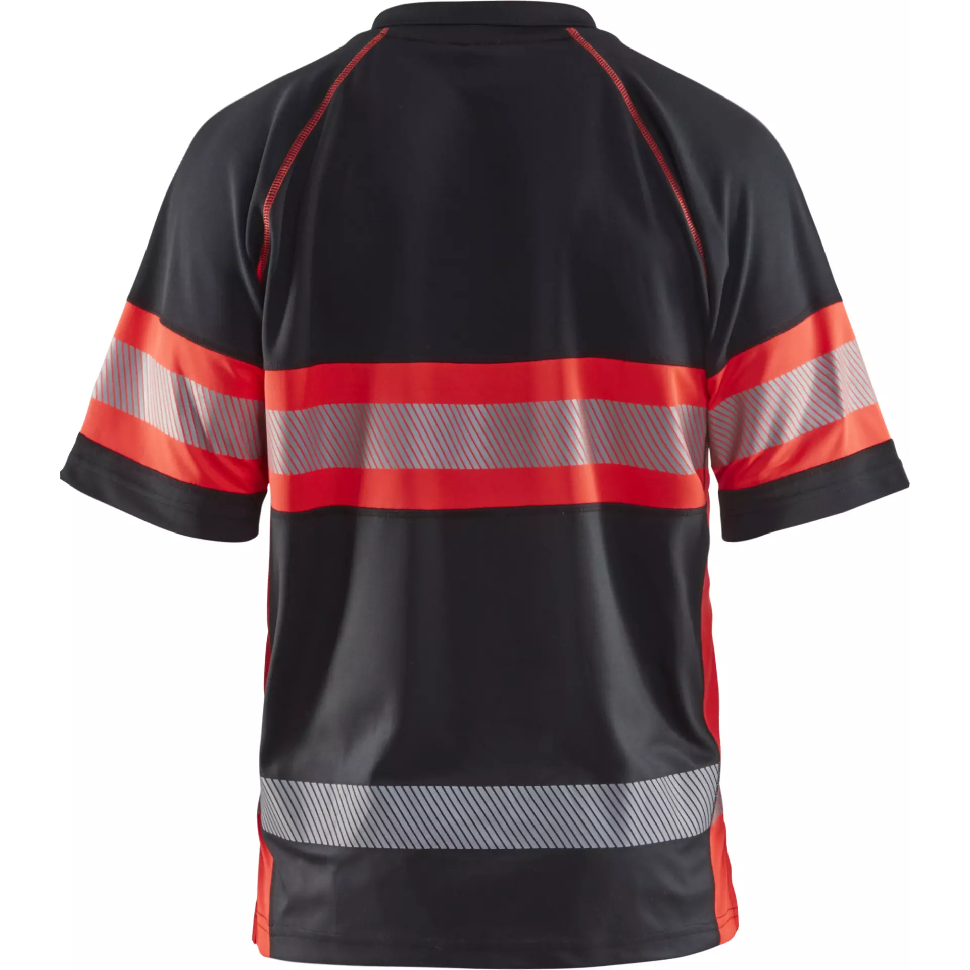 Blaklader 333810519955, High Vis UV Protection Polo Shirt, Black/High Vis Red, image 4