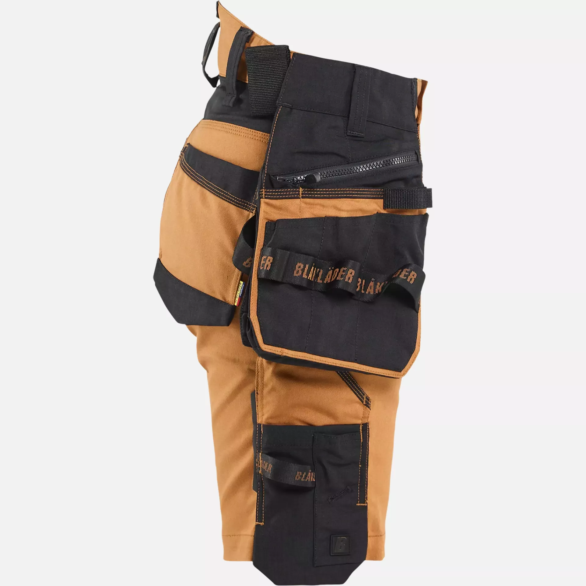 Blaklader 717511494099, STRIKER Ladies Stretch Craftsman Shorts, Rust/Black, image 2