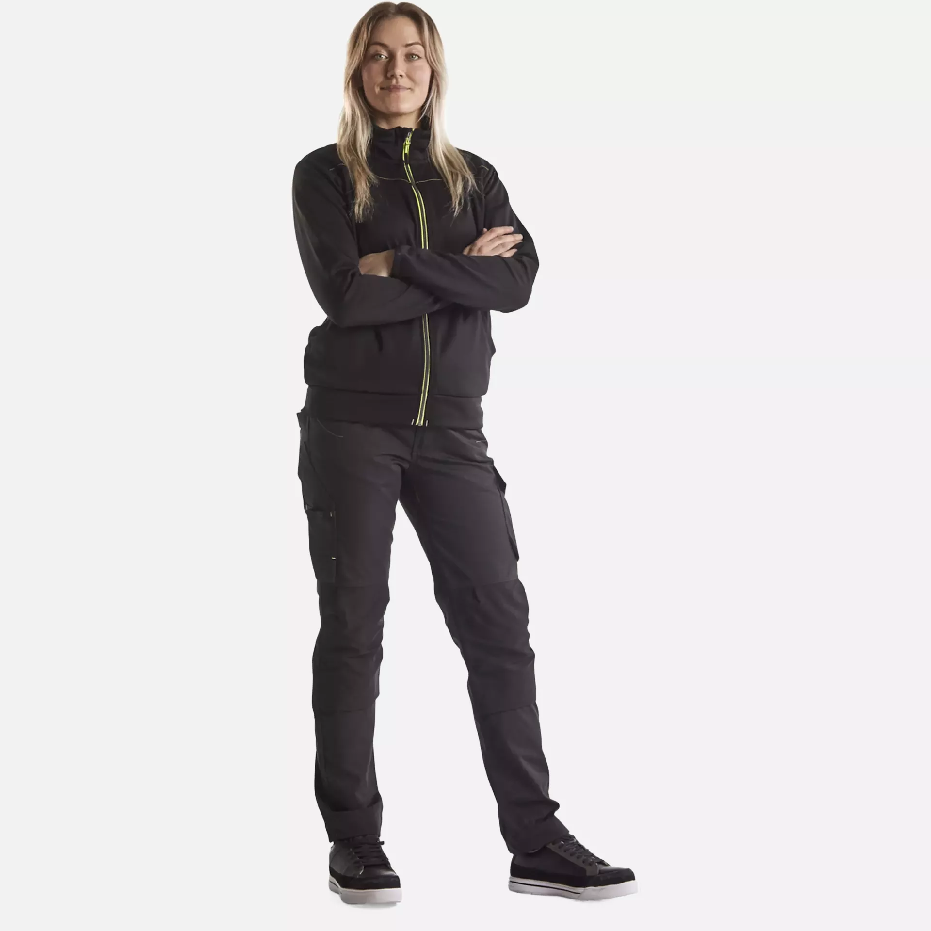 Blaklader 719513309933, Damen Stretch Arbeitshose, Schwarz/Gelb, image 6