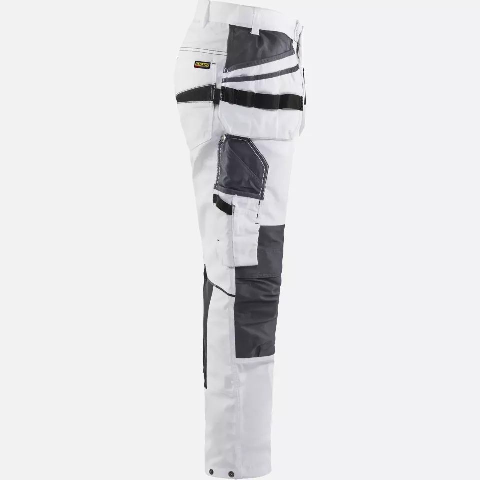 Blaklader 109613301098, Stretch Painters Trousers, White/Dark Grey, image 2, gallery thumbnail