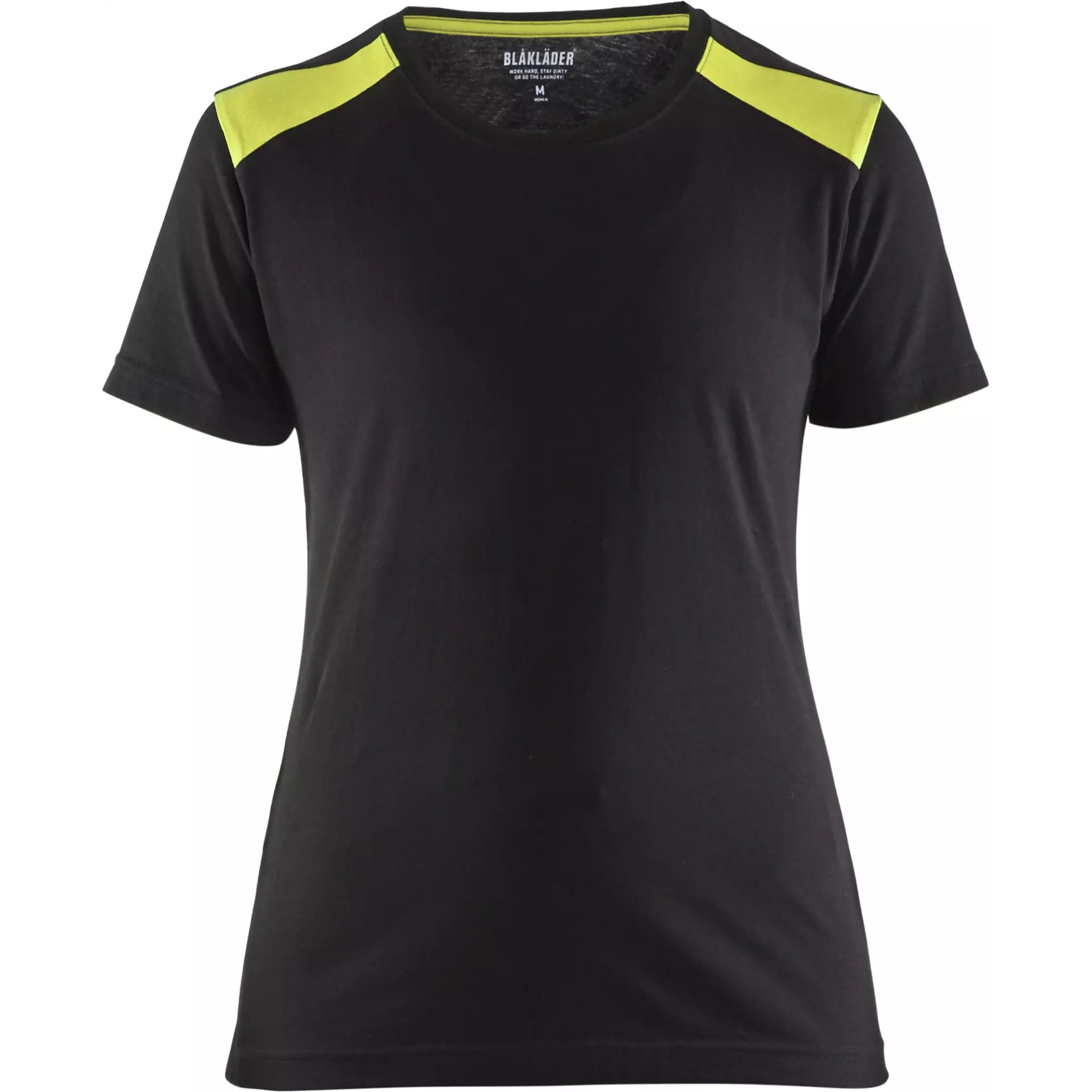 Blaklader 347910429933, Ladies T-Shirt, Black/Yellow