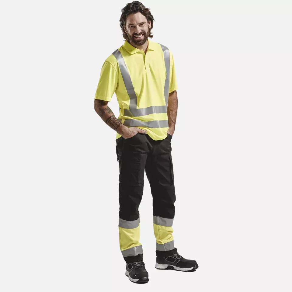 Blaklader 339110113300, High Vis UV Protection Polo Shirt, Yellow, image 5, gallery thumbnail