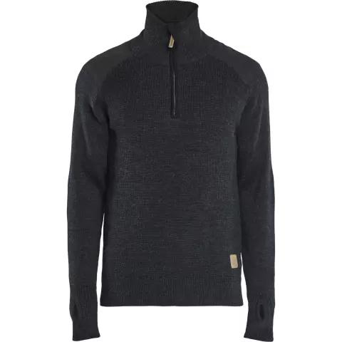 Blaklader Wool Sweatshirt, Dark Grey/Black
