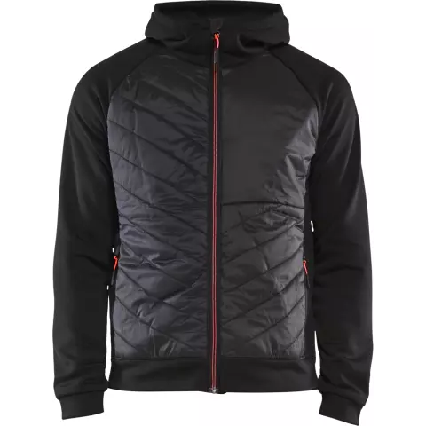 Blaklader Hybrid Sweatshirt, Black/Red