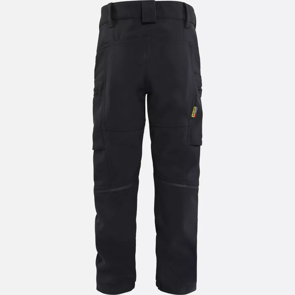 Blaklader 522025139900, Children's Softshell Work Trousers, Black, image 4, gallery thumbnail