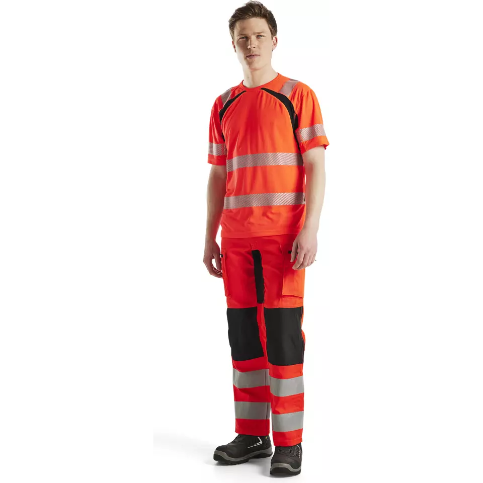 Blåkläder 339710135599, High Vis UV Protection T-Shirt, Red/Black, image 5, gallery thumbnail