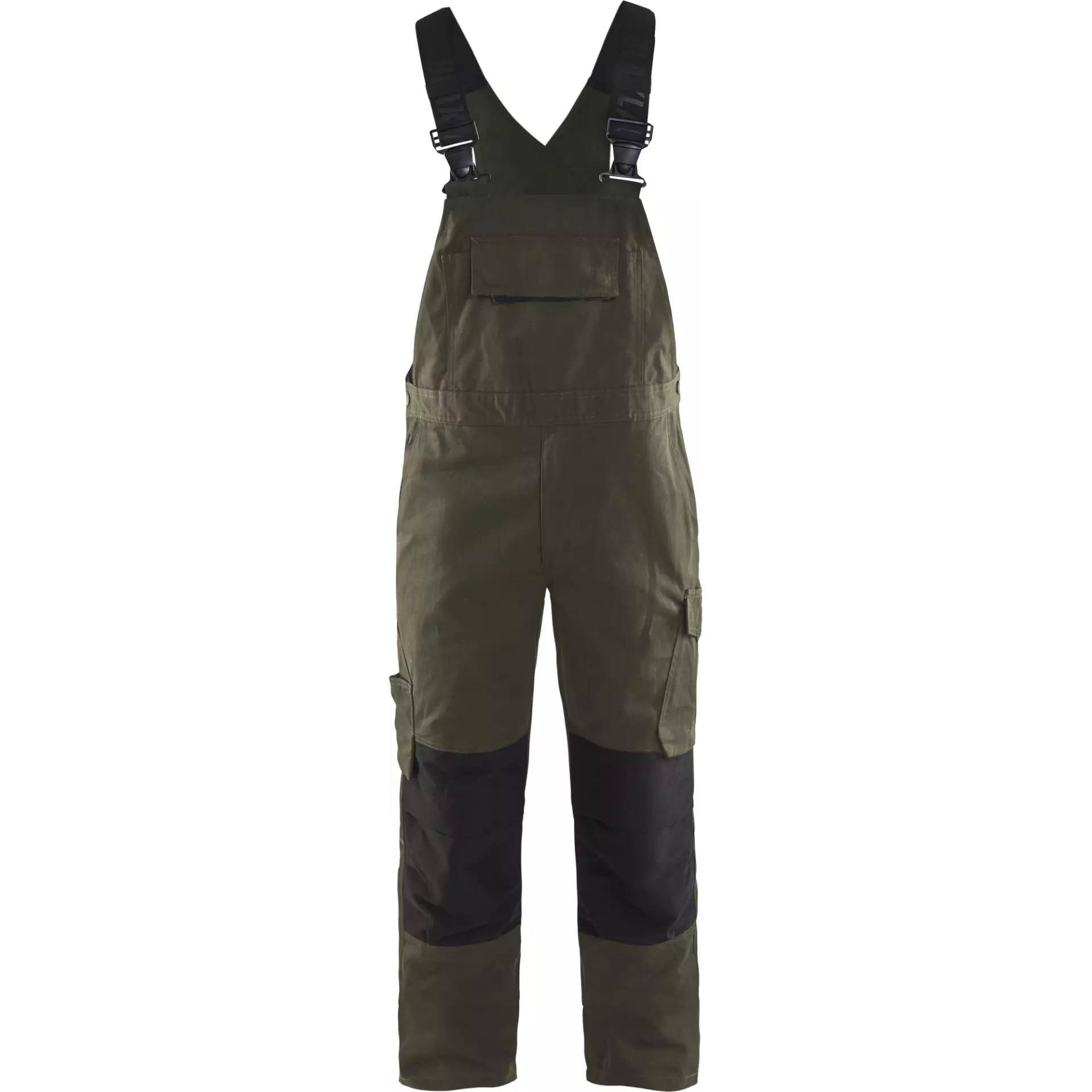 Blaklader 269513304599, Stretch Bib and Brace, Dark Olive Green/Black