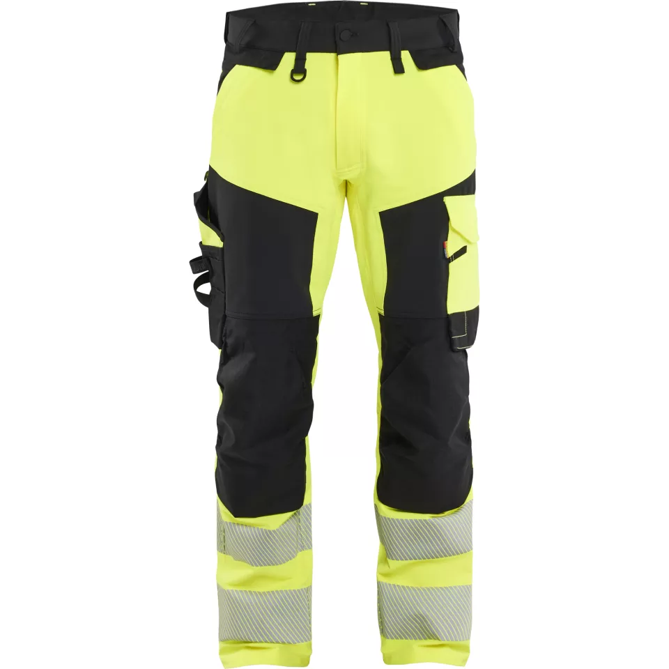 Blaklader 112416483399, Hi-Vis Work Trousers 4-Way Stretch, Hi-Vis Yellow/Black, image 1, gallery thumbnail