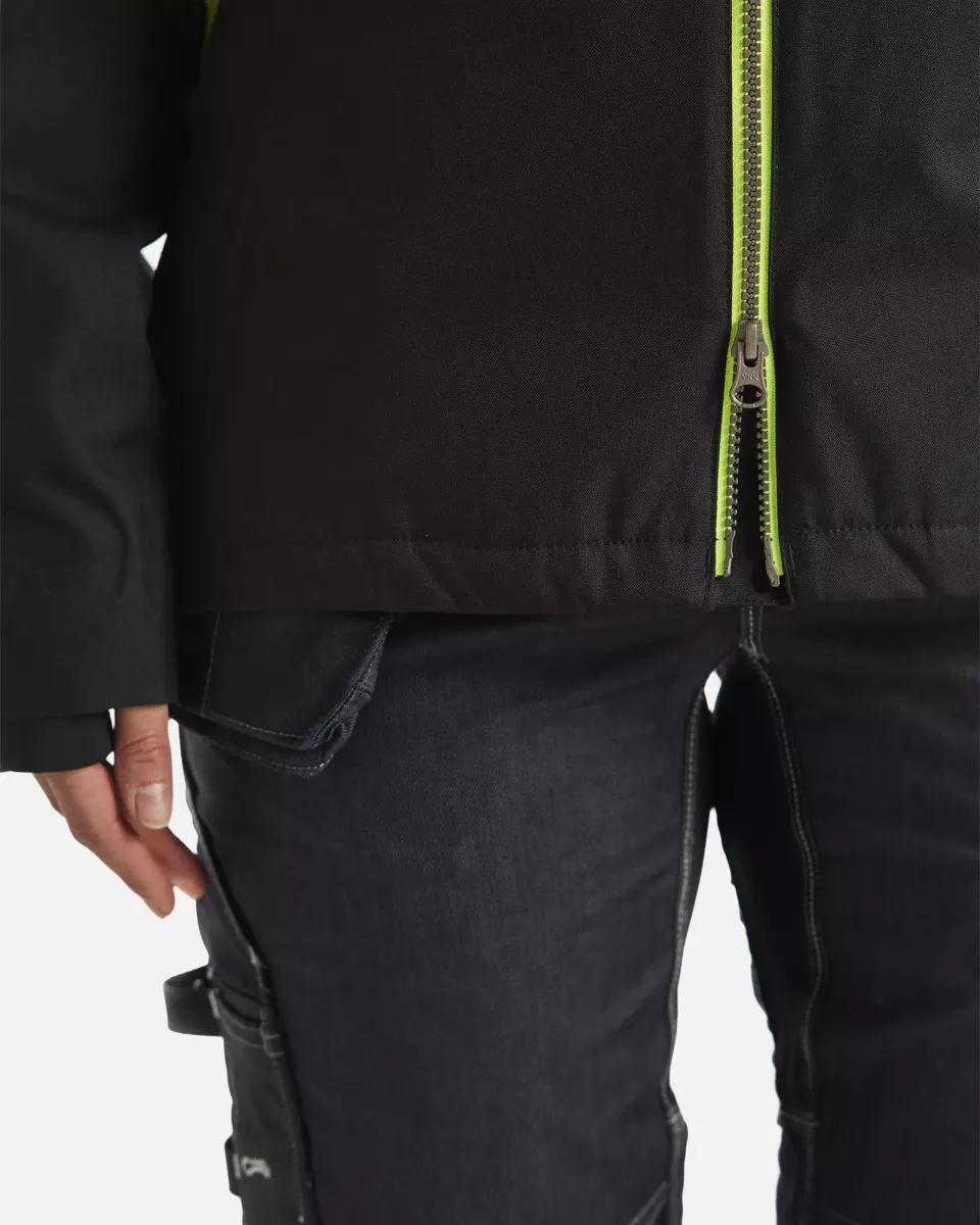 Blaklader 497219779933, Women's Lined Lightweight Winter Jacket, Black/Yellow, image 7, gallery thumbnail