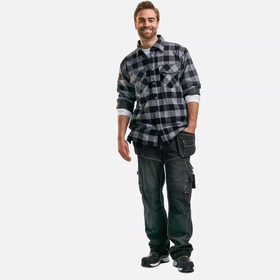 Blaklader 322511319799, Lined Flannel Shirt, Dark Grey/Black, image 5, gallery thumbnail
