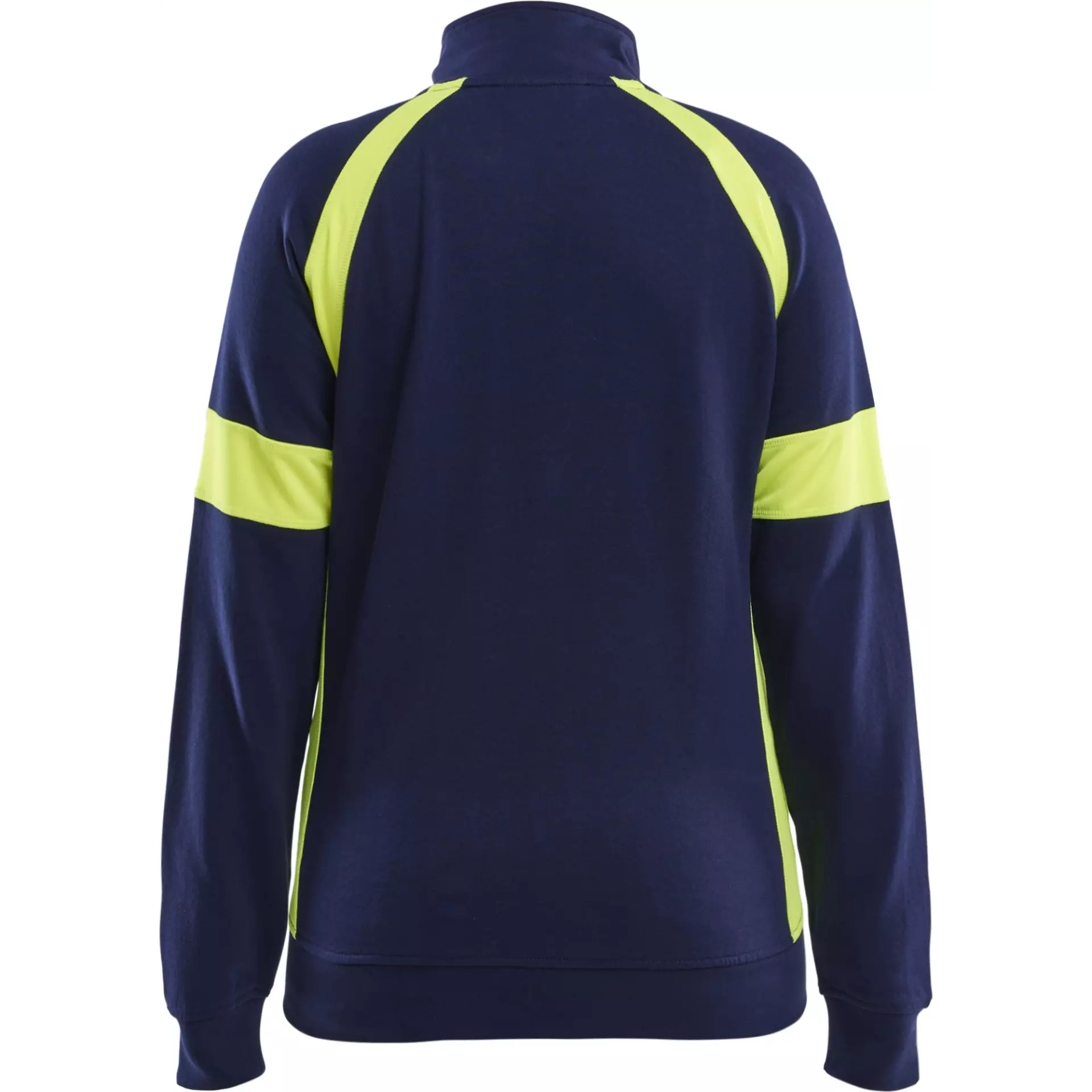 Blåkläder 356811588933, High Vis Ladies' Full Zip Sweatshirt, Navy Blue/Yellow, image 4