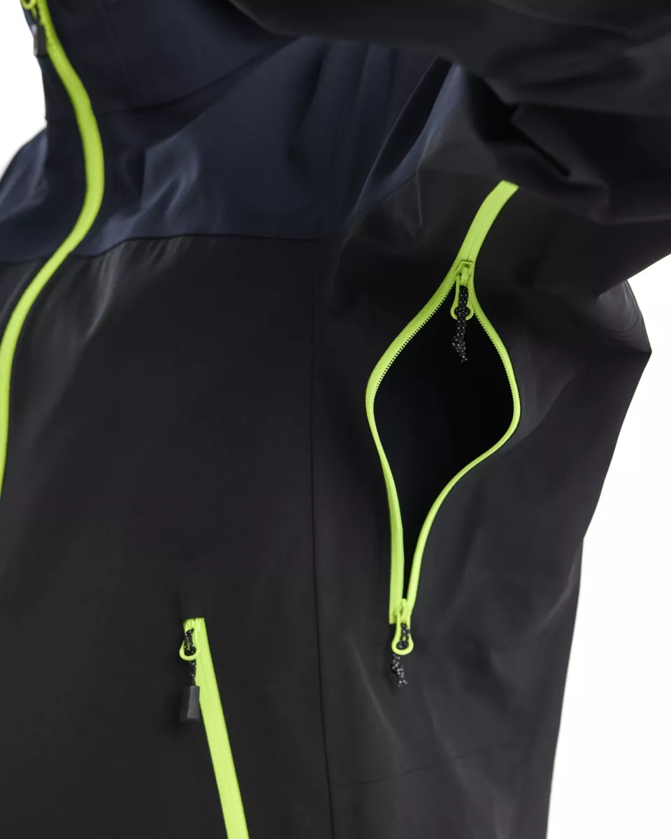 Blaklader 470819168633, Striker Ladies Stretch Shell Jacket, Dark Navy/High Vis Yellow, image 7, gallery thumbnail