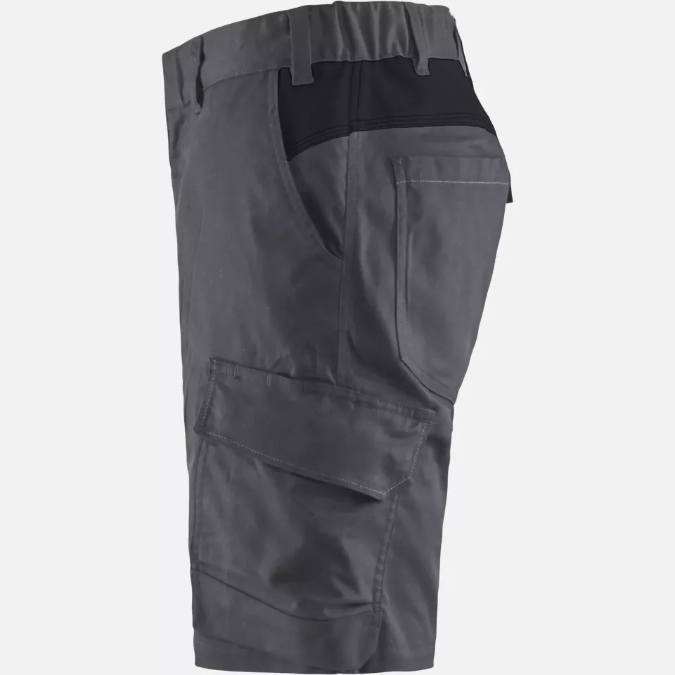 Blaklader 144618329699, Industry Stretch Shorts, Medium Grey/Black, image 3, gallery thumbnail