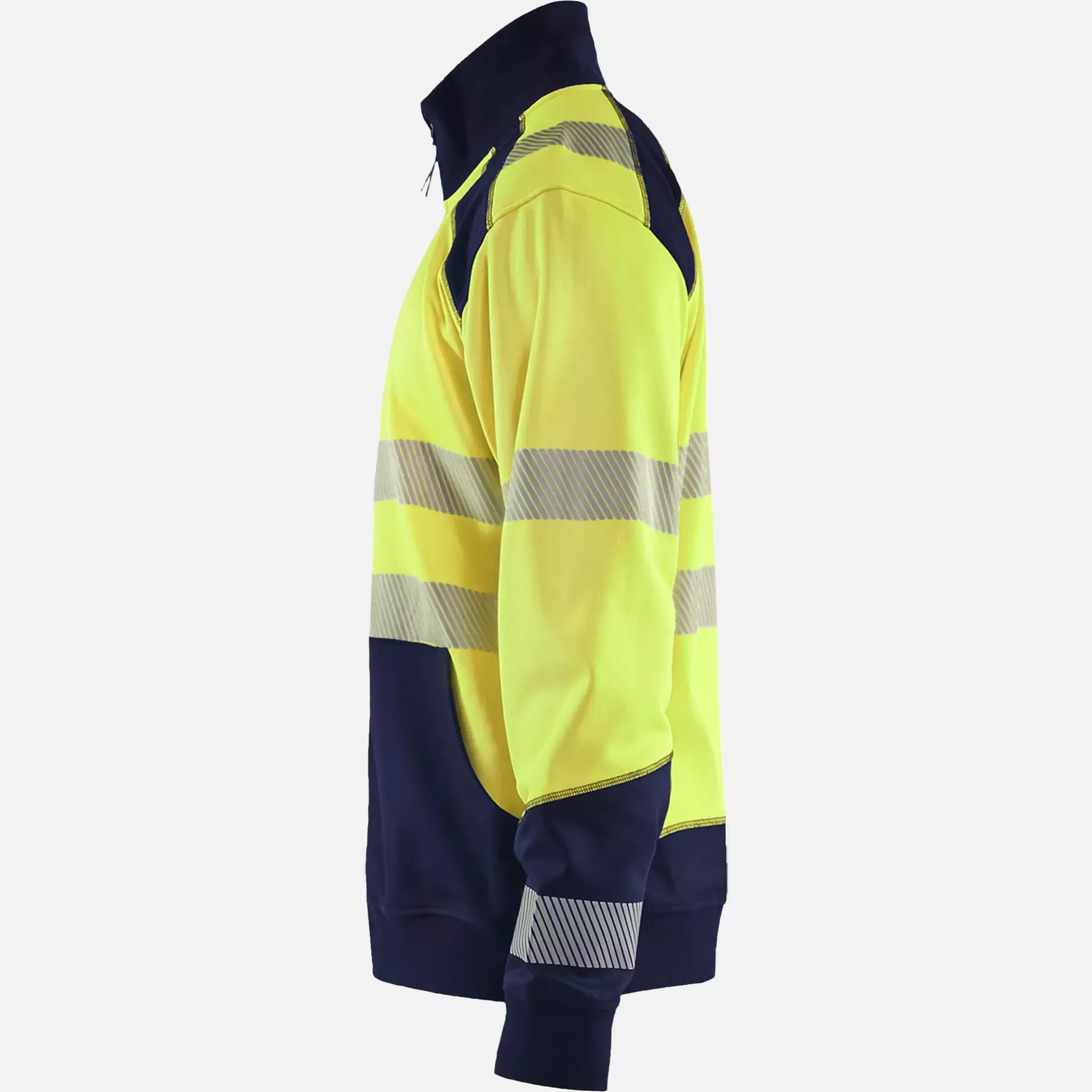 Blaklader 355825283389, High Vis Zip Sweatshirt, Yellow/Navy Blue, image 3