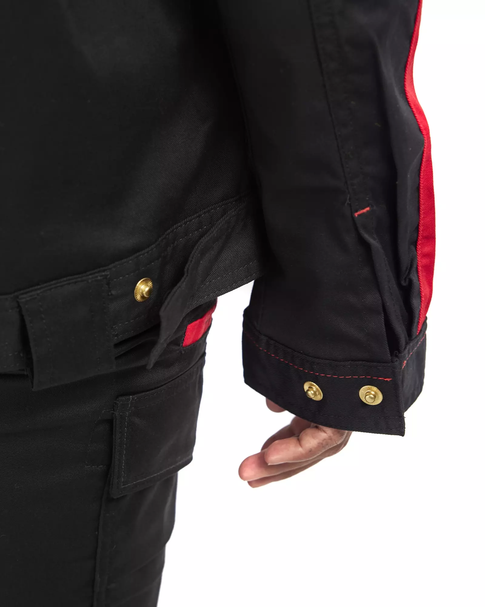 Blaklader 444318329956, Ladies Stretch Industry Jacket, Black/Red, image 9