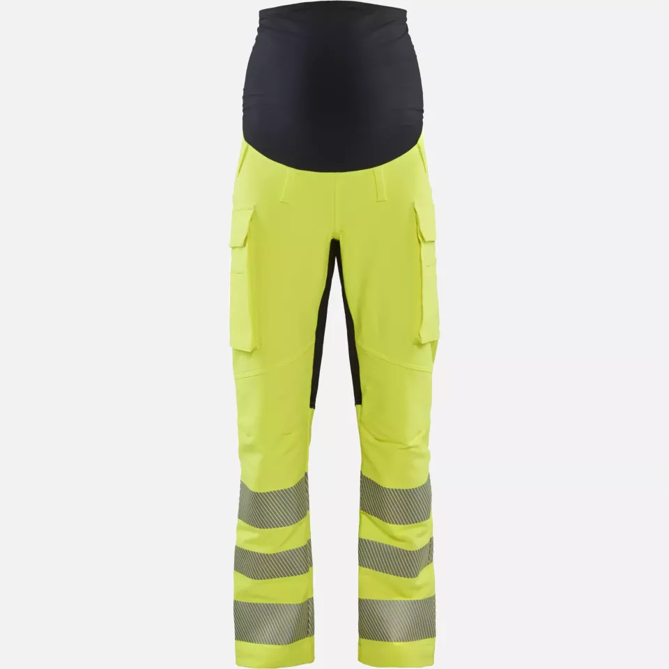 Blaklader 710016423399, High Vis 4-Way Stretch Maternity Trousers, Yellow/Black, image 1, gallery thumbnail