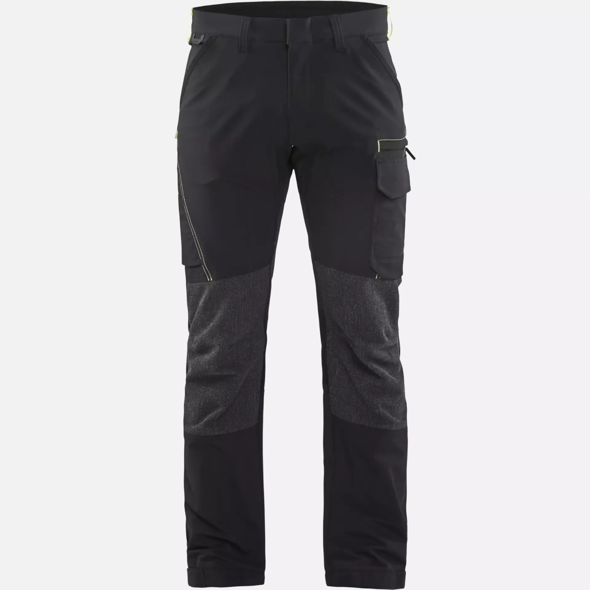 Blaklader 142216459933, 4-Way Service Stretch Work Trousers, Black/Yellow, image 1