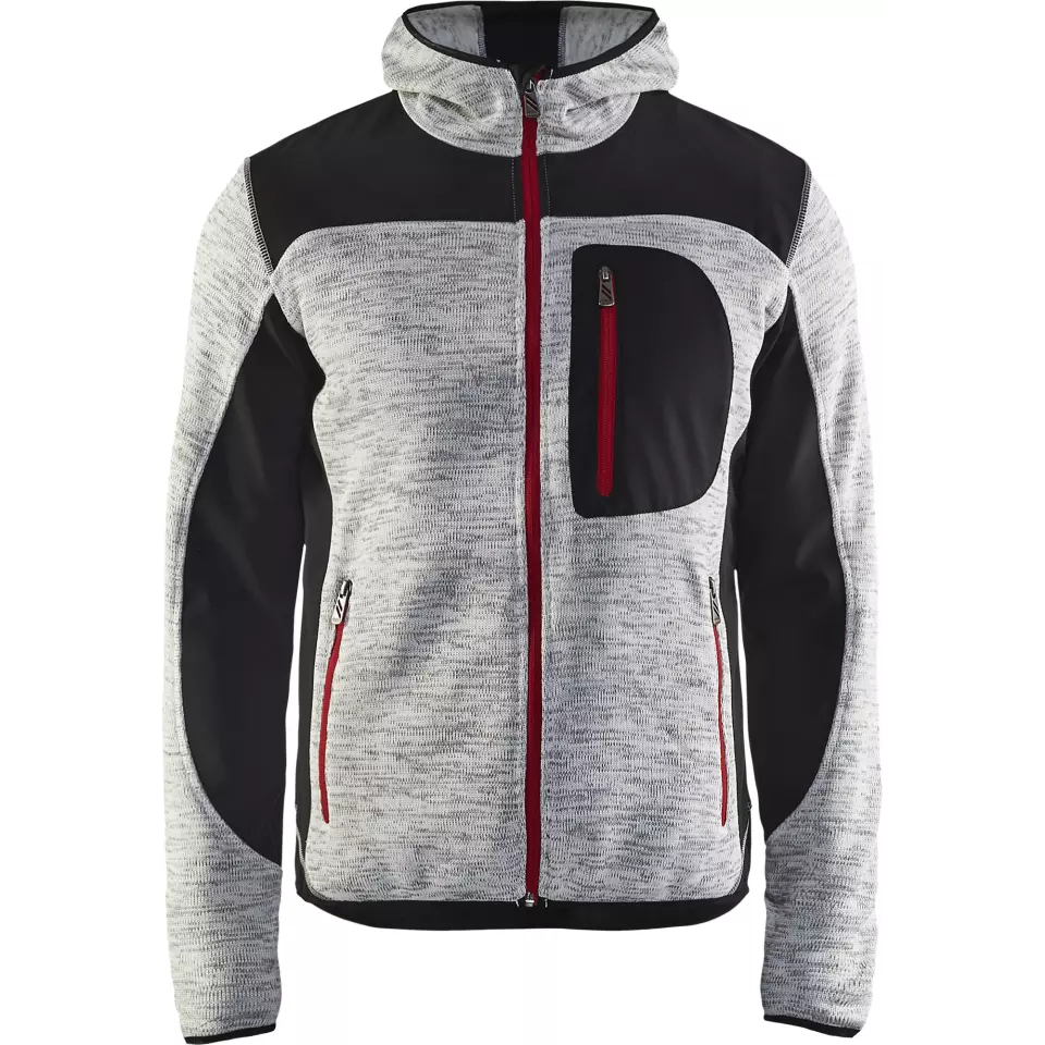 Blaklader 493021179099, Softshell Knitted Jacket, Grey Melange/Black