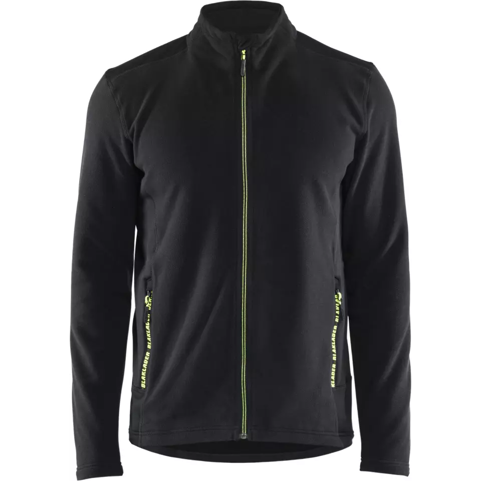 Blaklader 476510109933, Microfleece Jacke, Schwarz/Gelb, image 1, gallery thumbnail