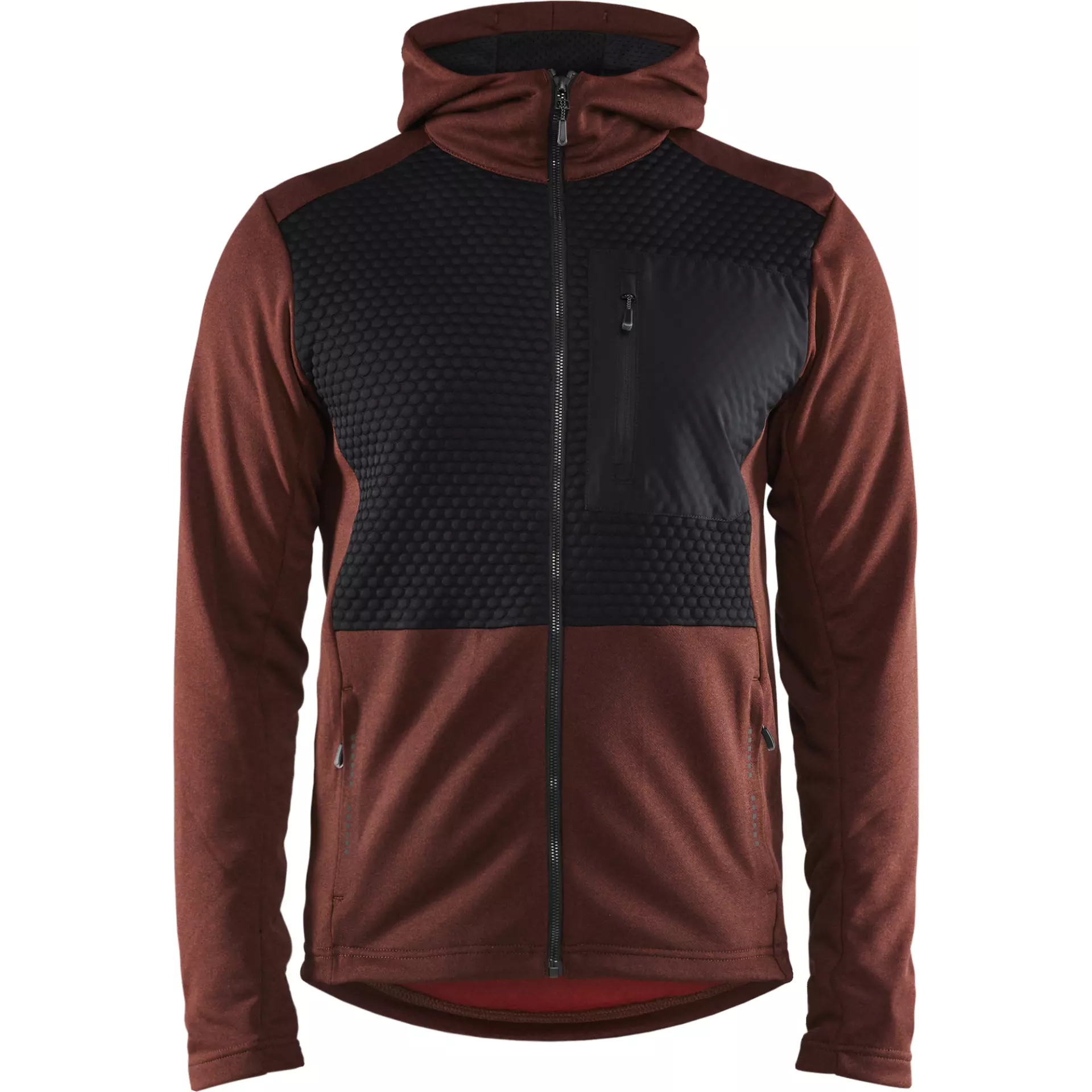 Blaklader 354025335999, Hooded Sweatshirt with Zipper, Rust Red/Black