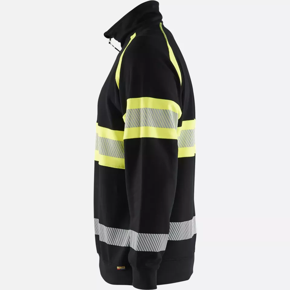 Blaklader 355311589933, High Vis Sweatshirt, Black/Yellow, image 3, gallery thumbnail