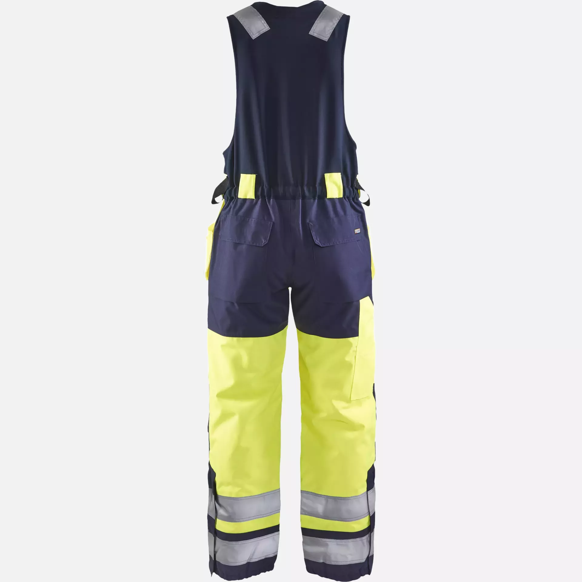 Blaklader 850419773389, High Vis Sleeveless Coverall, Yellow/Navy Blue, image 4