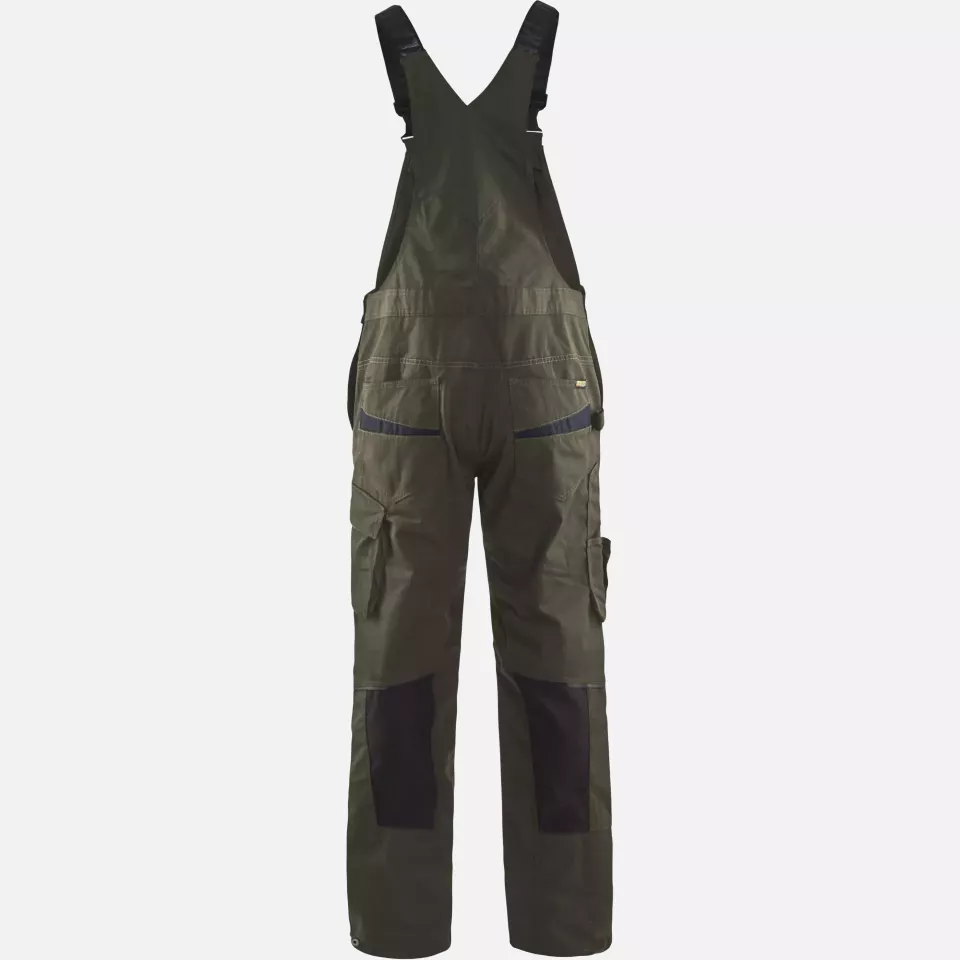 Blaklader 269513304599, Stretch Bib and Brace, Dark Olive Green/Black, image 3, gallery thumbnail