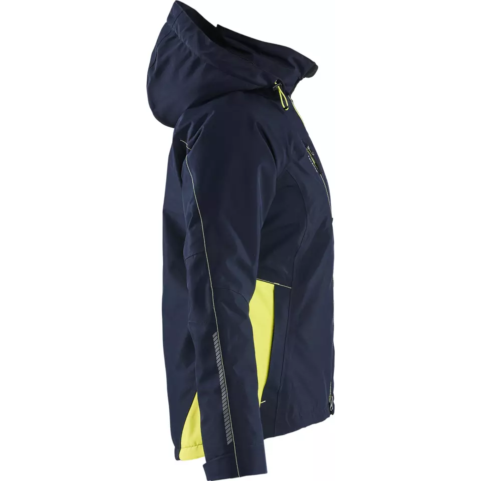 Blaklader 497219778633, Ladies Lined Lightweight Winter Jacket, Dark Navy/Yellow, image 2, gallery thumbnail