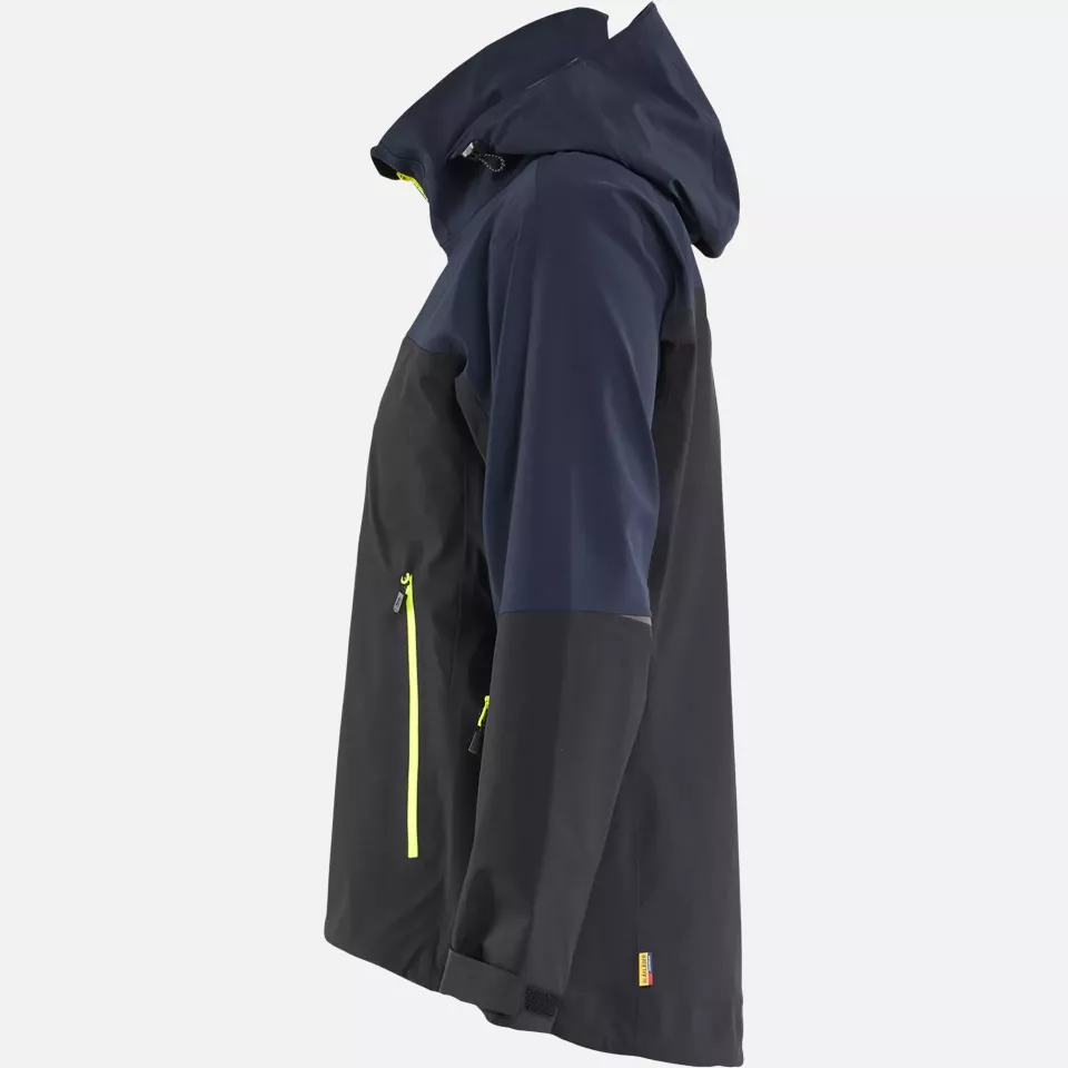 Blaklader 470819168633, Striker Ladies Stretch Shell Jacket, Dark Navy/High Vis Yellow, image 3, gallery thumbnail