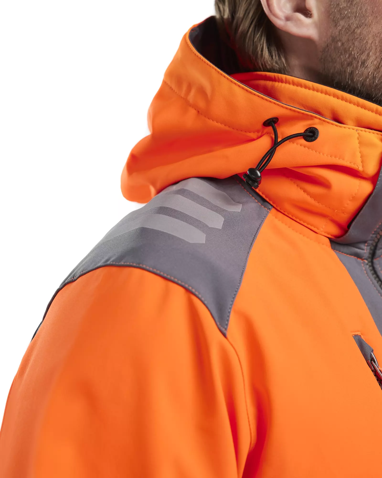 Blåkläder 449125135396, High Vis Softshell Jacket, Orange/Medium Grey, image 7