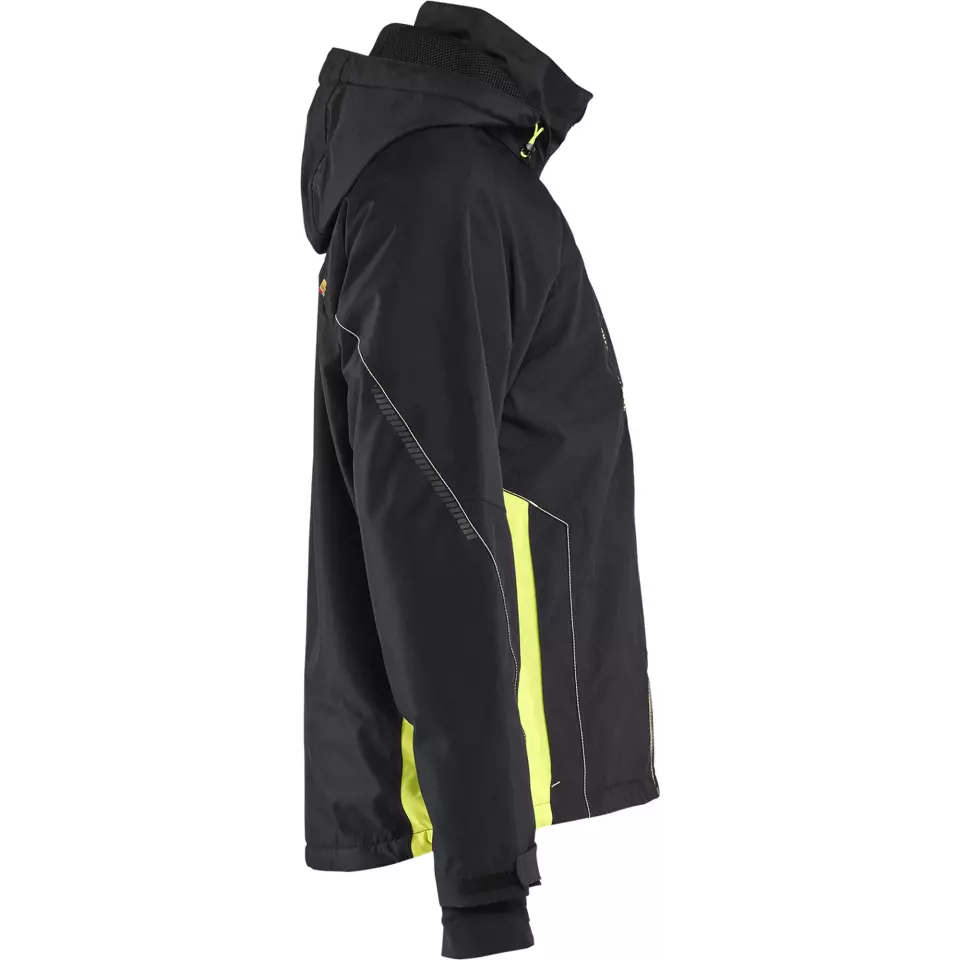 Blåkläder 489019779933, Lined Lightweight Winter Jacket, Black/Yellow, image 2, gallery thumbnail
