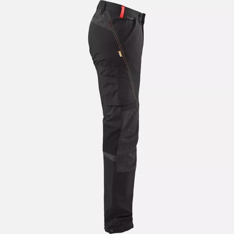 Blaklader 142216459956, 4-Wege-Service Stretch Arbeitshose, Schwarz/Rot, image 2, gallery thumbnail
