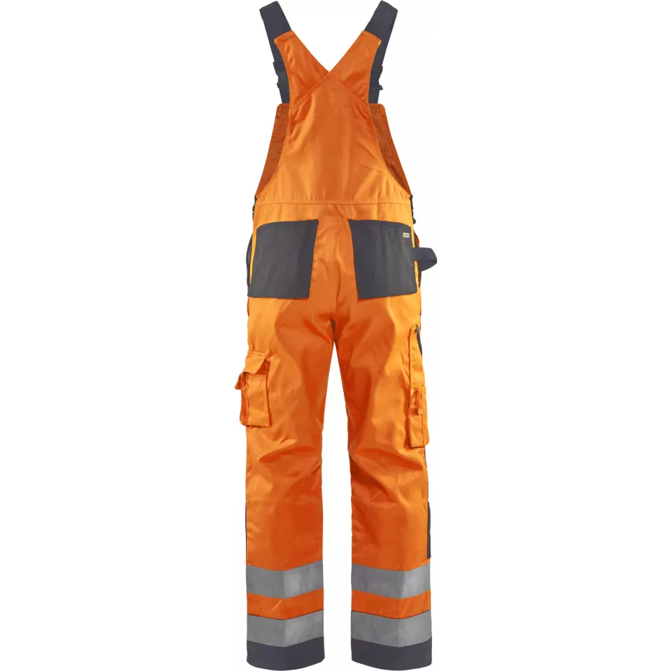 Blaklader 266018115396, High Vis Bib and Brace, Orange/Medium Grey, image 4, gallery thumbnail