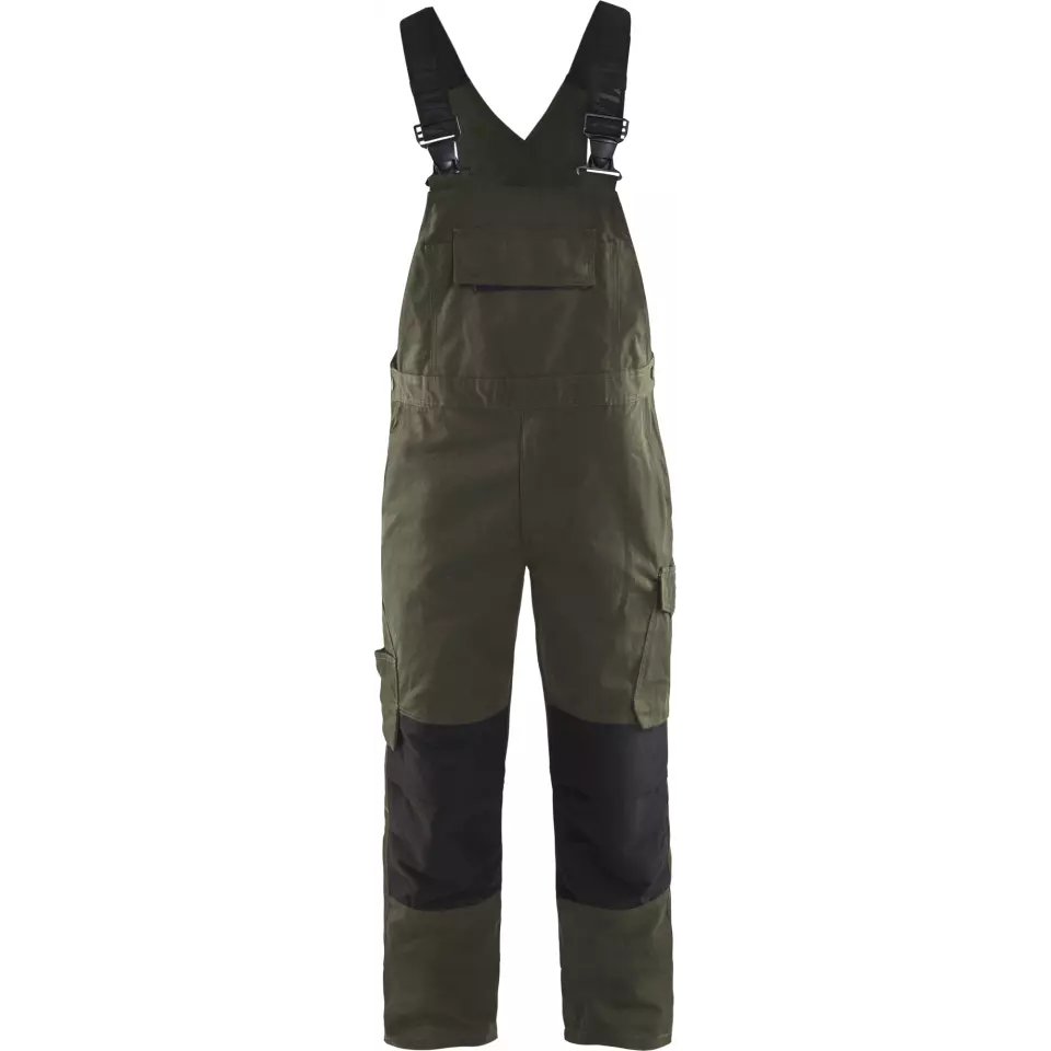 Blaklader 269513304599, Stretch Bib and Brace, Dark Olive Green/Black