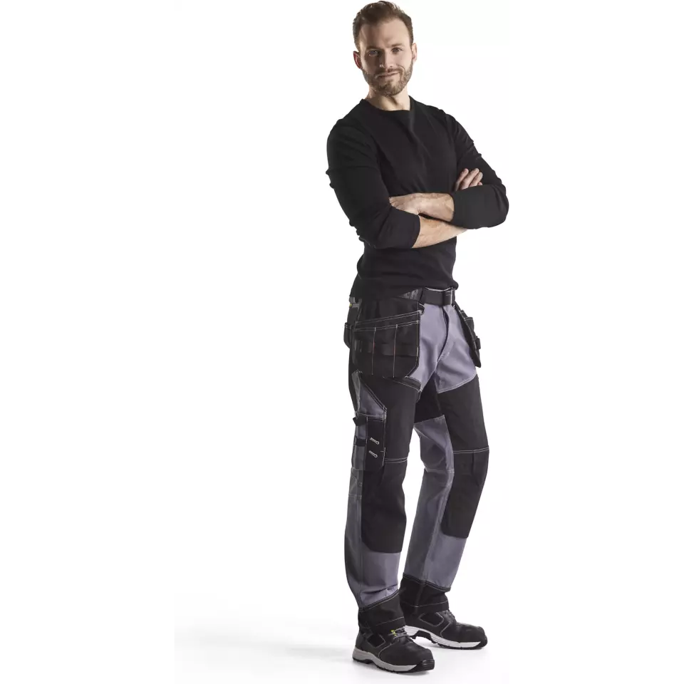 Blaklader 150013709499, Craftsman Work Trousers, Grey/Black, image 5, gallery thumbnail
