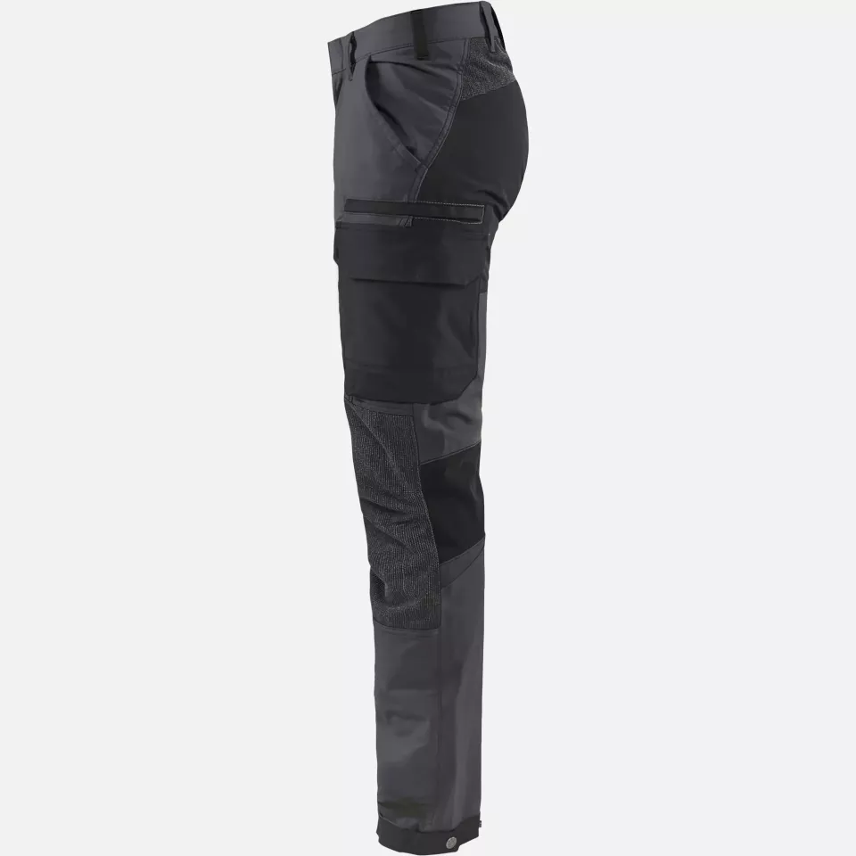 Blaklader 142216459699, 4-Way Service Stretch Work Trousers, Medium Grey/Black, image 3, gallery thumbnail