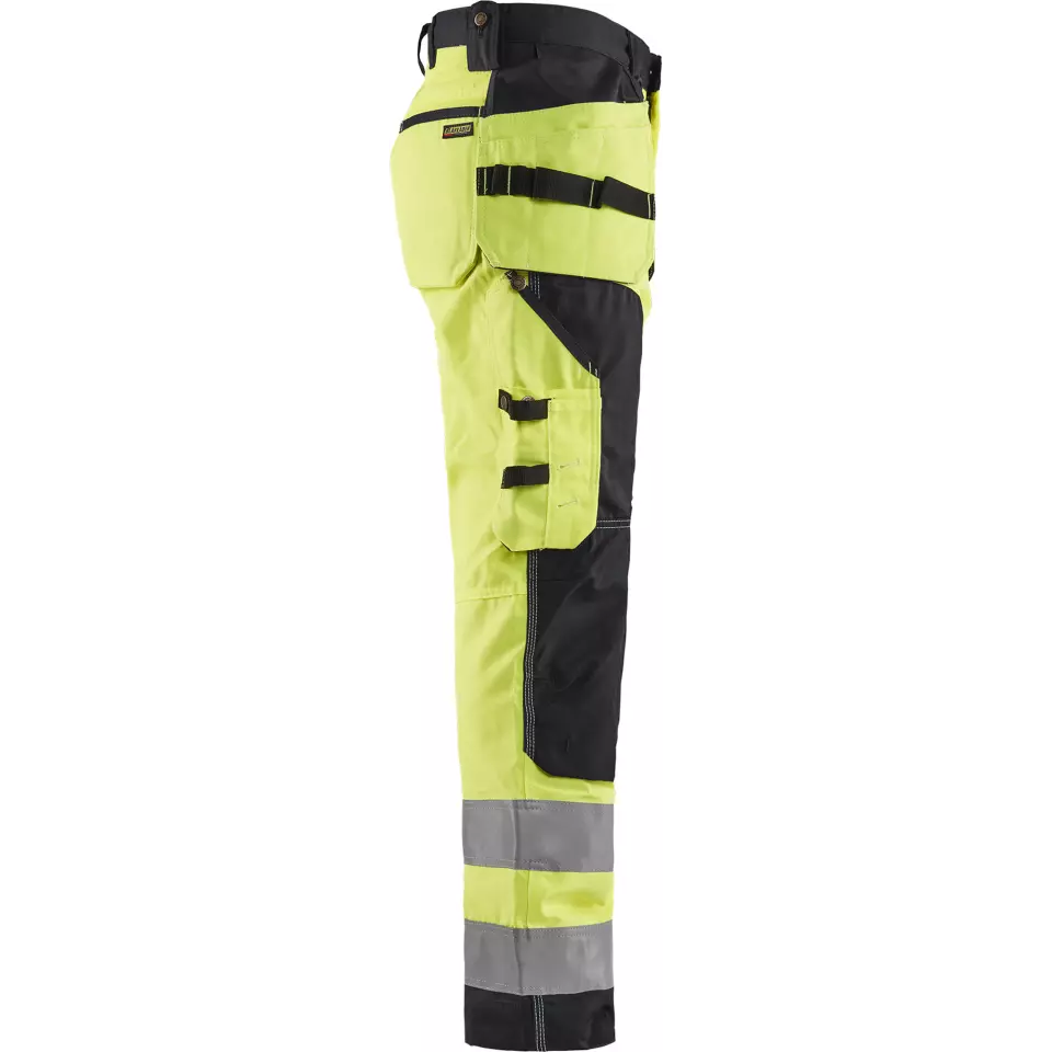 Blåkläder 156818113399, High Vis Craftsman Work Pants, Yellow/Black, image 2, gallery thumbnail