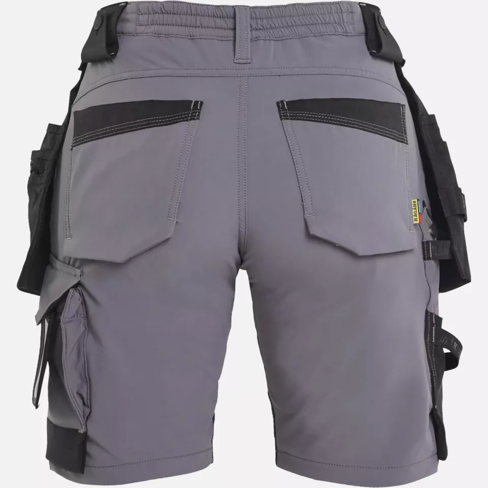 Blaklader 712416459699, Women's 4-Way Stretch Craftsman Shorts, Medium Grey/Black, image 4, gallery thumbnail