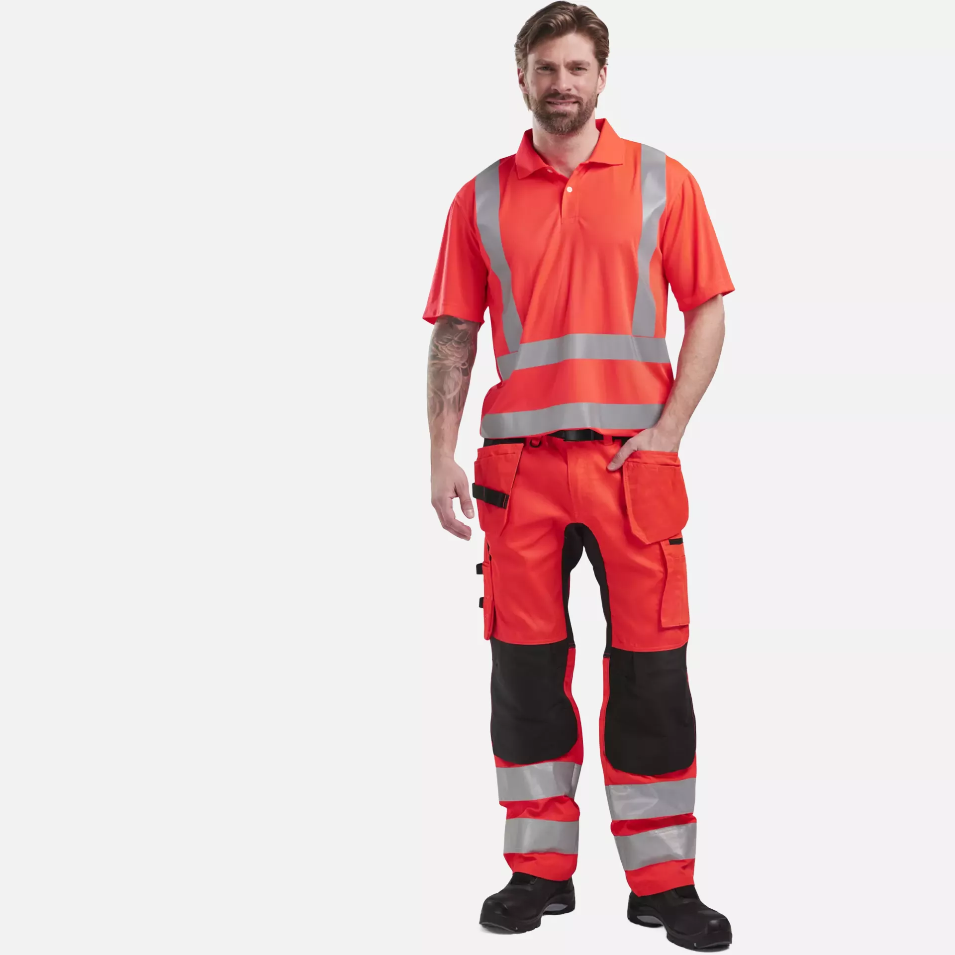 Blaklader 339110115500, High Vis UV Protection Polo Shirt, Red, image 5